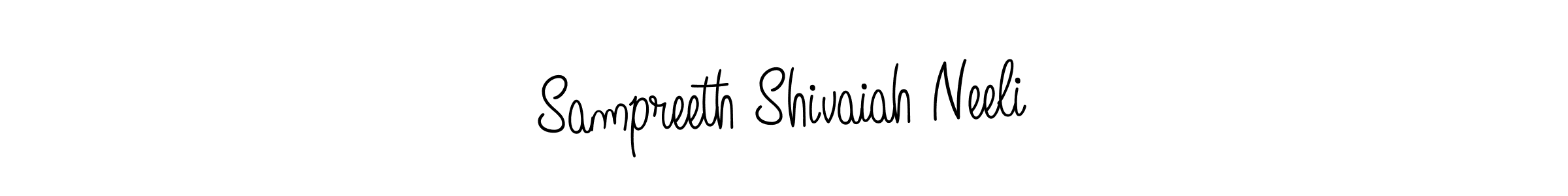 Use a signature maker to create a handwritten signature online. With this signature software, you can design (Angelique-Rose-font-FFP) your own signature for name Sampreeth Shivaiah Neeli. Sampreeth Shivaiah Neeli signature style 5 images and pictures png