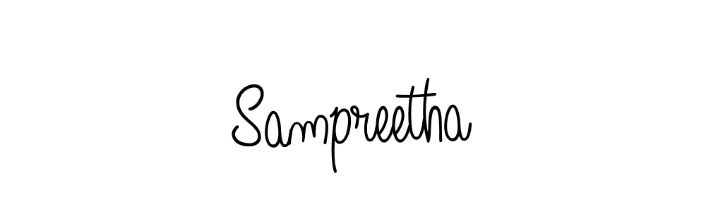 Sampreetha stylish signature style. Best Handwritten Sign (Angelique-Rose-font-FFP) for my name. Handwritten Signature Collection Ideas for my name Sampreetha. Sampreetha signature style 5 images and pictures png