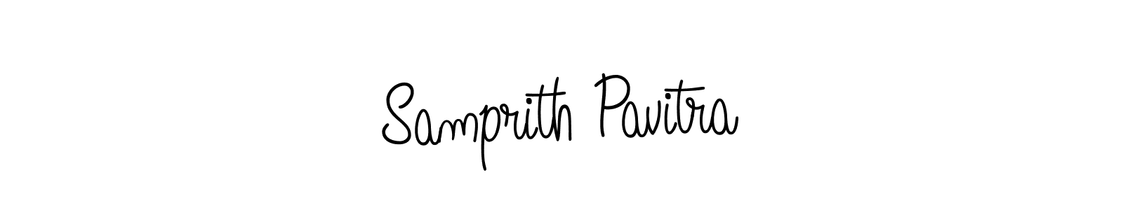 Use a signature maker to create a handwritten signature online. With this signature software, you can design (Angelique-Rose-font-FFP) your own signature for name Samprith Pavitra. Samprith Pavitra signature style 5 images and pictures png