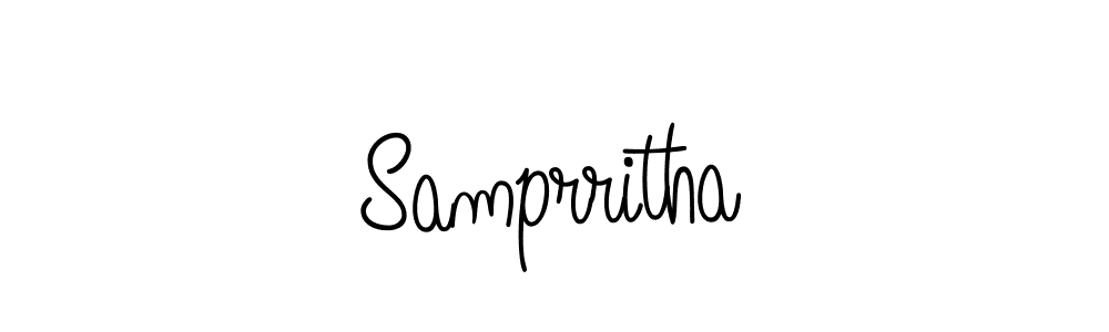 Make a beautiful signature design for name Samprritha. With this signature (Angelique-Rose-font-FFP) style, you can create a handwritten signature for free. Samprritha signature style 5 images and pictures png