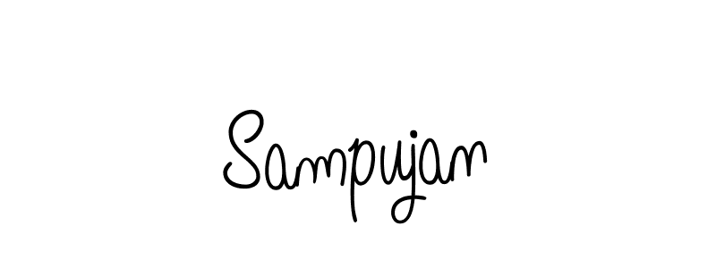 Use a signature maker to create a handwritten signature online. With this signature software, you can design (Angelique-Rose-font-FFP) your own signature for name Sampujan. Sampujan signature style 5 images and pictures png