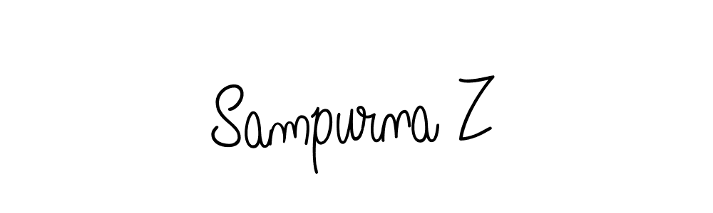 Use a signature maker to create a handwritten signature online. With this signature software, you can design (Angelique-Rose-font-FFP) your own signature for name Sampurna Z. Sampurna Z signature style 5 images and pictures png