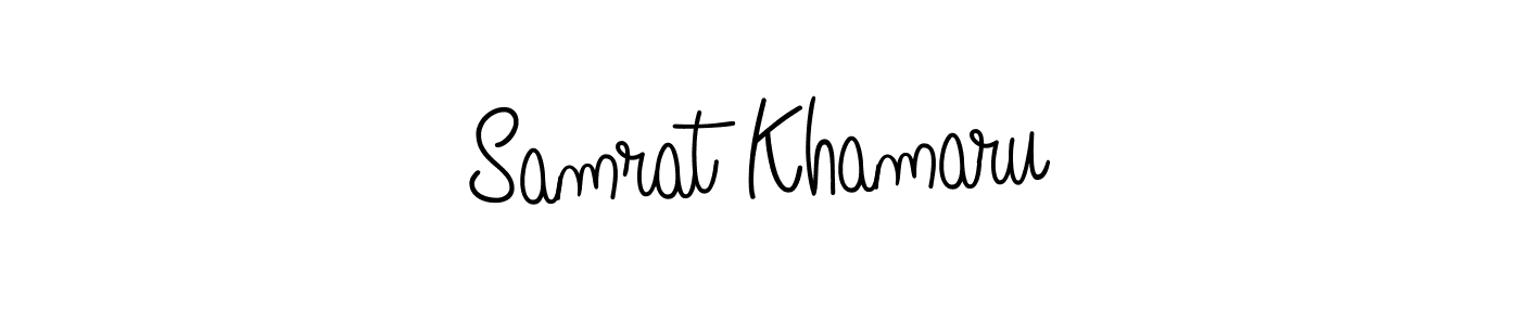 Use a signature maker to create a handwritten signature online. With this signature software, you can design (Angelique-Rose-font-FFP) your own signature for name Samrat Khamaru. Samrat Khamaru signature style 5 images and pictures png