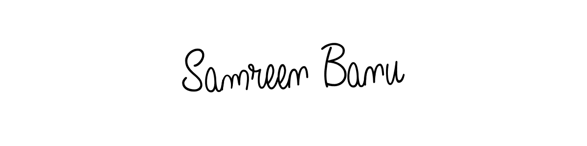 Also we have Samreen Banu name is the best signature style. Create professional handwritten signature collection using Angelique-Rose-font-FFP autograph style. Samreen Banu signature style 5 images and pictures png