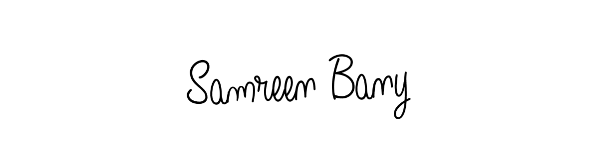 Design your own signature with our free online signature maker. With this signature software, you can create a handwritten (Angelique-Rose-font-FFP) signature for name Samreen Bany. Samreen Bany signature style 5 images and pictures png