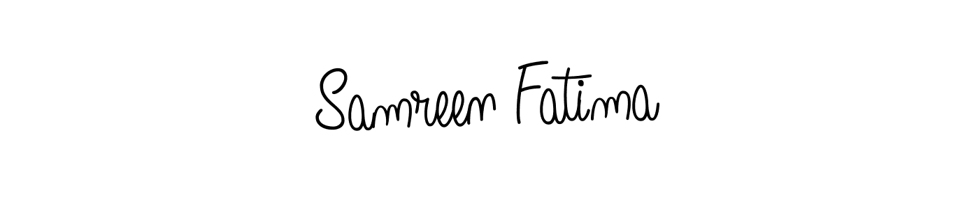 Samreen Fatima stylish signature style. Best Handwritten Sign (Angelique-Rose-font-FFP) for my name. Handwritten Signature Collection Ideas for my name Samreen Fatima. Samreen Fatima signature style 5 images and pictures png