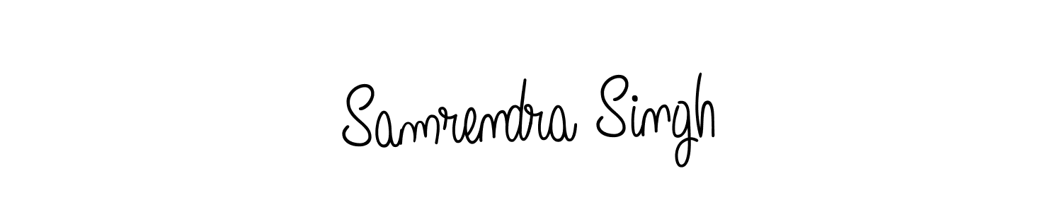 Make a beautiful signature design for name Samrendra Singh. With this signature (Angelique-Rose-font-FFP) style, you can create a handwritten signature for free. Samrendra Singh signature style 5 images and pictures png