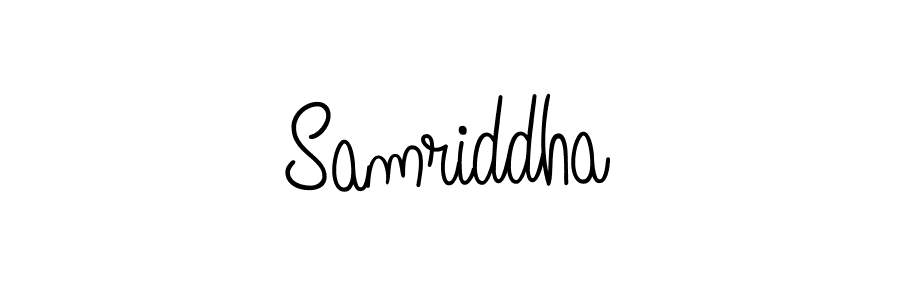 How to make Samriddha name signature. Use Angelique-Rose-font-FFP style for creating short signs online. This is the latest handwritten sign. Samriddha signature style 5 images and pictures png