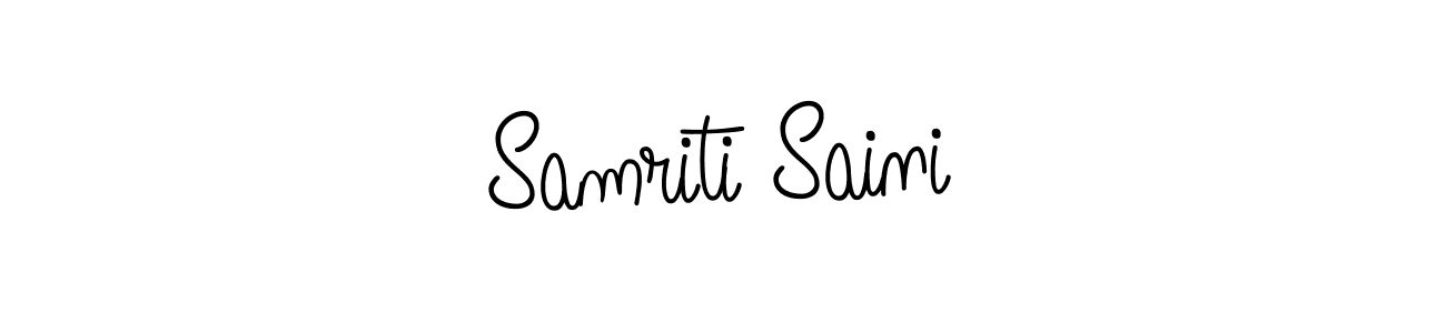 Use a signature maker to create a handwritten signature online. With this signature software, you can design (Angelique-Rose-font-FFP) your own signature for name Samriti Saini. Samriti Saini signature style 5 images and pictures png