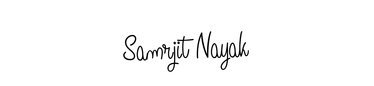 Use a signature maker to create a handwritten signature online. With this signature software, you can design (Angelique-Rose-font-FFP) your own signature for name Samrjit Nayak. Samrjit Nayak signature style 5 images and pictures png