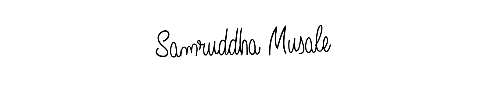 Make a beautiful signature design for name Samruddha Musale. With this signature (Angelique-Rose-font-FFP) style, you can create a handwritten signature for free. Samruddha Musale signature style 5 images and pictures png