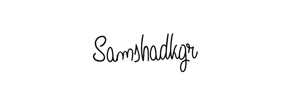 The best way (Angelique-Rose-font-FFP) to make a short signature is to pick only two or three words in your name. The name Samshadkgr include a total of six letters. For converting this name. Samshadkgr signature style 5 images and pictures png