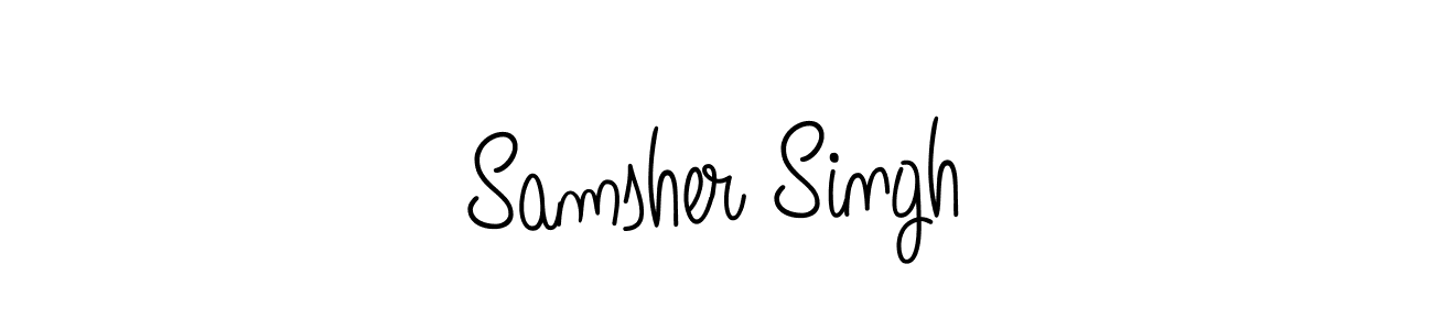 How to make Samsher Singh name signature. Use Angelique-Rose-font-FFP style for creating short signs online. This is the latest handwritten sign. Samsher Singh signature style 5 images and pictures png