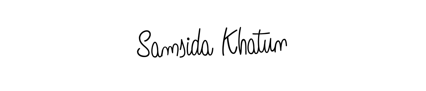 if you are searching for the best signature style for your name Samsida Khatun. so please give up your signature search. here we have designed multiple signature styles  using Angelique-Rose-font-FFP. Samsida Khatun signature style 5 images and pictures png
