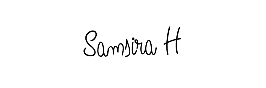 Also we have Samsira H name is the best signature style. Create professional handwritten signature collection using Angelique-Rose-font-FFP autograph style. Samsira H signature style 5 images and pictures png
