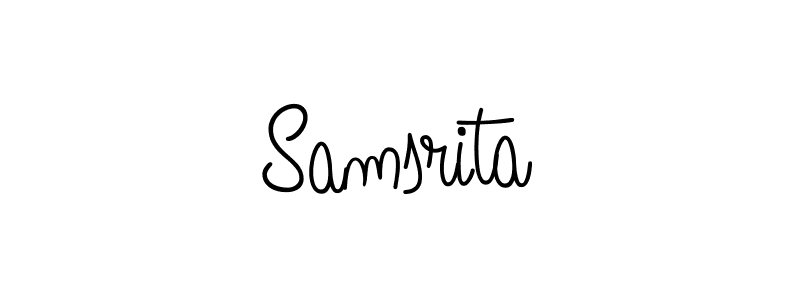 Design your own signature with our free online signature maker. With this signature software, you can create a handwritten (Angelique-Rose-font-FFP) signature for name Samsrita. Samsrita signature style 5 images and pictures png