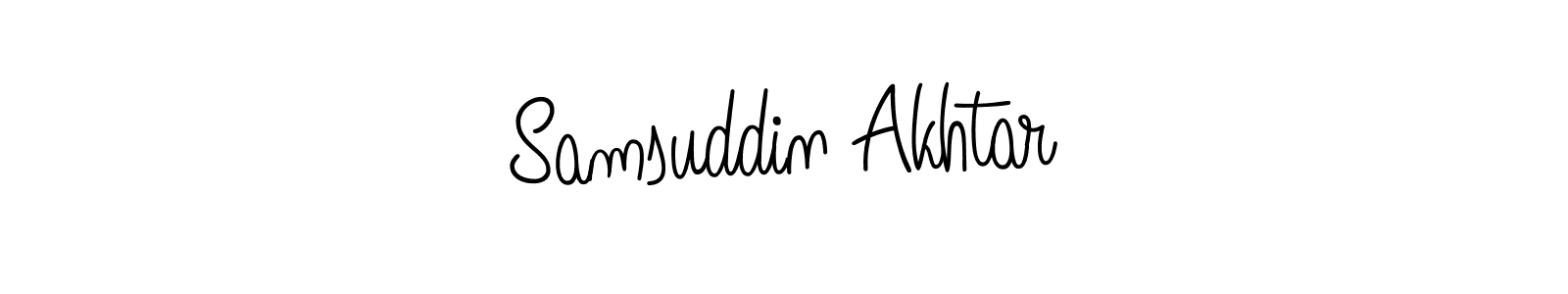 Design your own signature with our free online signature maker. With this signature software, you can create a handwritten (Angelique-Rose-font-FFP) signature for name Samsuddin Akhtar. Samsuddin Akhtar signature style 5 images and pictures png