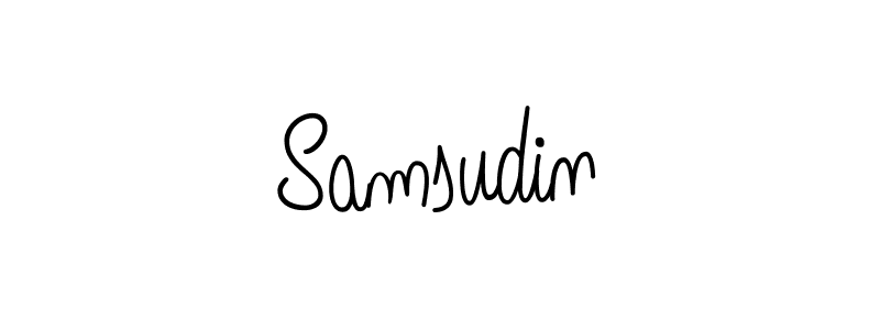 You should practise on your own different ways (Angelique-Rose-font-FFP) to write your name (Samsudin) in signature. don't let someone else do it for you. Samsudin signature style 5 images and pictures png