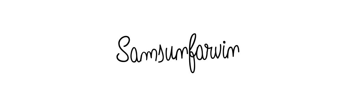 You should practise on your own different ways (Angelique-Rose-font-FFP) to write your name (Samsunfarvin) in signature. don't let someone else do it for you. Samsunfarvin signature style 5 images and pictures png