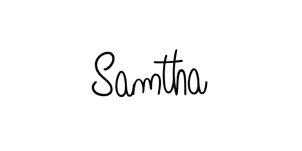 How to make Samtha name signature. Use Angelique-Rose-font-FFP style for creating short signs online. This is the latest handwritten sign. Samtha signature style 5 images and pictures png