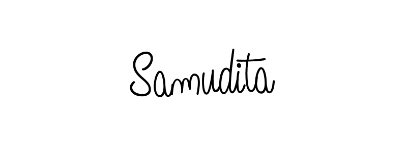 Use a signature maker to create a handwritten signature online. With this signature software, you can design (Angelique-Rose-font-FFP) your own signature for name Samudita. Samudita signature style 5 images and pictures png