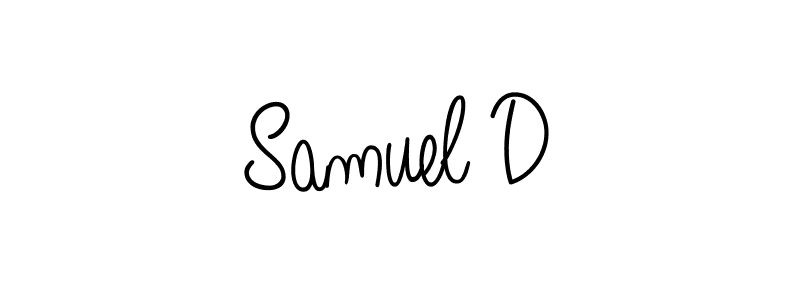 Samuel D stylish signature style. Best Handwritten Sign (Angelique-Rose-font-FFP) for my name. Handwritten Signature Collection Ideas for my name Samuel D. Samuel D signature style 5 images and pictures png