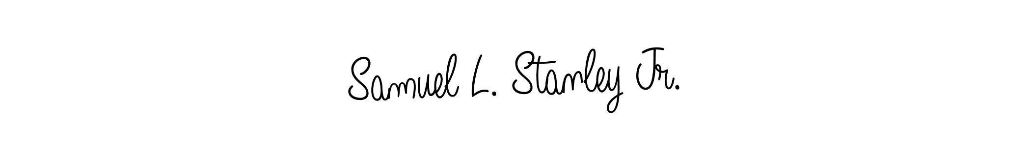 You should practise on your own different ways (Angelique-Rose-font-FFP) to write your name (Samuel L. Stanley Jr.) in signature. don't let someone else do it for you. Samuel L. Stanley Jr. signature style 5 images and pictures png