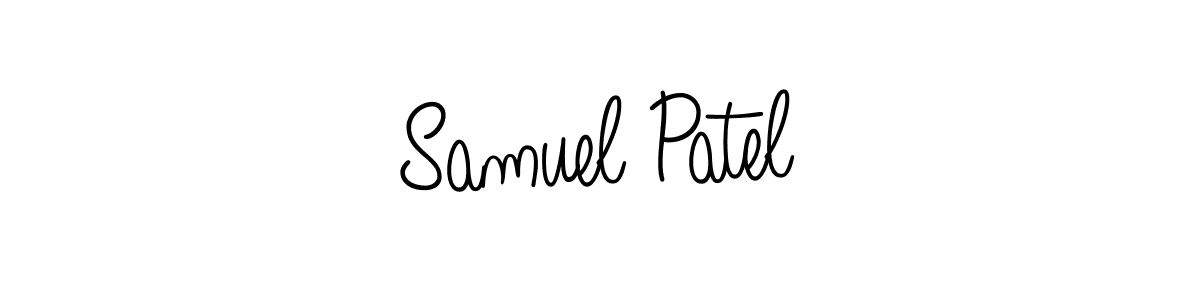 You should practise on your own different ways (Angelique-Rose-font-FFP) to write your name (Samuel Patel) in signature. don't let someone else do it for you. Samuel Patel signature style 5 images and pictures png