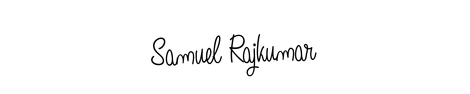 You should practise on your own different ways (Angelique-Rose-font-FFP) to write your name (Samuel Rajkumar) in signature. don't let someone else do it for you. Samuel Rajkumar signature style 5 images and pictures png