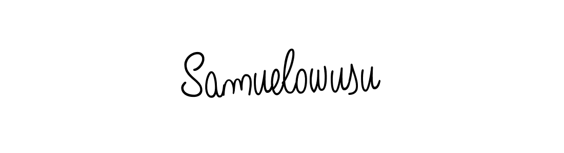 Use a signature maker to create a handwritten signature online. With this signature software, you can design (Angelique-Rose-font-FFP) your own signature for name Samuelowusu. Samuelowusu signature style 5 images and pictures png