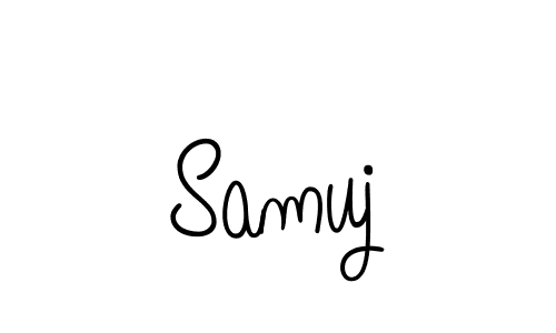 How to make Samuj name signature. Use Angelique-Rose-font-FFP style for creating short signs online. This is the latest handwritten sign. Samuj signature style 5 images and pictures png