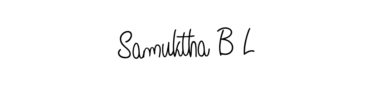Also we have Samuktha B L name is the best signature style. Create professional handwritten signature collection using Angelique-Rose-font-FFP autograph style. Samuktha B L signature style 5 images and pictures png