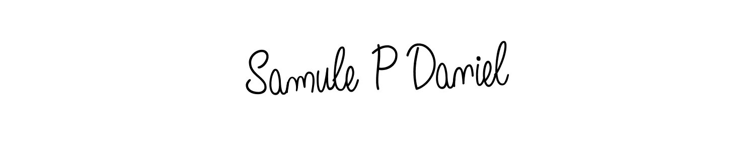 Use a signature maker to create a handwritten signature online. With this signature software, you can design (Angelique-Rose-font-FFP) your own signature for name Samule P Daniel. Samule P Daniel signature style 5 images and pictures png
