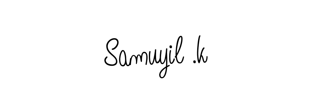 The best way (Angelique-Rose-font-FFP) to make a short signature is to pick only two or three words in your name. The name Samuyil .k include a total of six letters. For converting this name. Samuyil .k signature style 5 images and pictures png