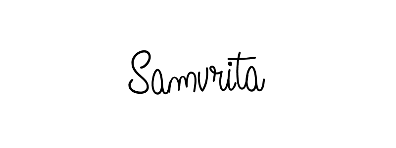 How to make Samvrita name signature. Use Angelique-Rose-font-FFP style for creating short signs online. This is the latest handwritten sign. Samvrita signature style 5 images and pictures png