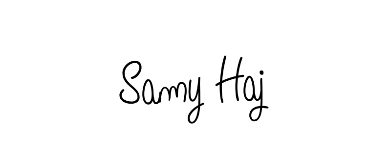 This is the best signature style for the Samy Haj name. Also you like these signature font (Angelique-Rose-font-FFP). Mix name signature. Samy Haj signature style 5 images and pictures png