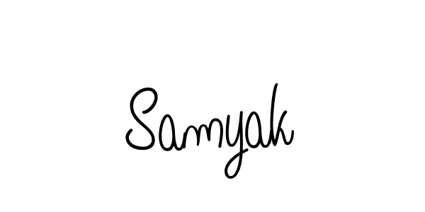 You should practise on your own different ways (Angelique-Rose-font-FFP) to write your name (Samyak) in signature. don't let someone else do it for you. Samyak signature style 5 images and pictures png