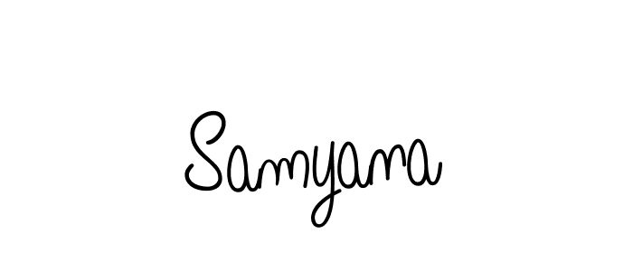 Create a beautiful signature design for name Samyana. With this signature (Angelique-Rose-font-FFP) fonts, you can make a handwritten signature for free. Samyana signature style 5 images and pictures png