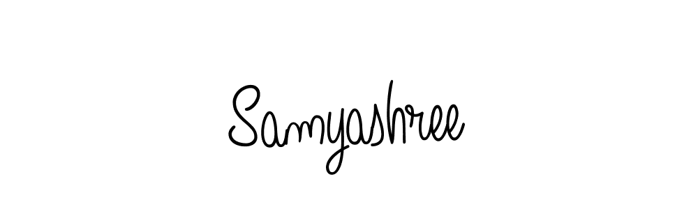 Make a beautiful signature design for name Samyashree. With this signature (Angelique-Rose-font-FFP) style, you can create a handwritten signature for free. Samyashree signature style 5 images and pictures png