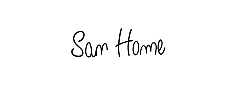 if you are searching for the best signature style for your name San Home. so please give up your signature search. here we have designed multiple signature styles  using Angelique-Rose-font-FFP. San Home signature style 5 images and pictures png