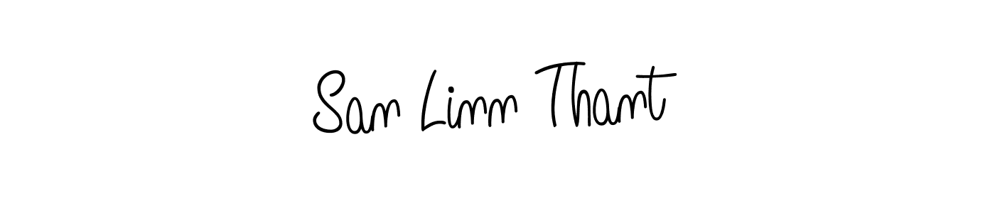 Check out images of Autograph of San Linn Thant name. Actor San Linn Thant Signature Style. Angelique-Rose-font-FFP is a professional sign style online. San Linn Thant signature style 5 images and pictures png