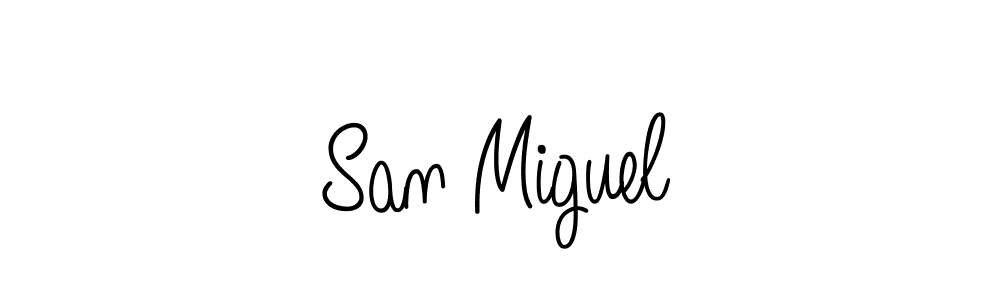 Create a beautiful signature design for name San Miguel. With this signature (Angelique-Rose-font-FFP) fonts, you can make a handwritten signature for free. San Miguel signature style 5 images and pictures png