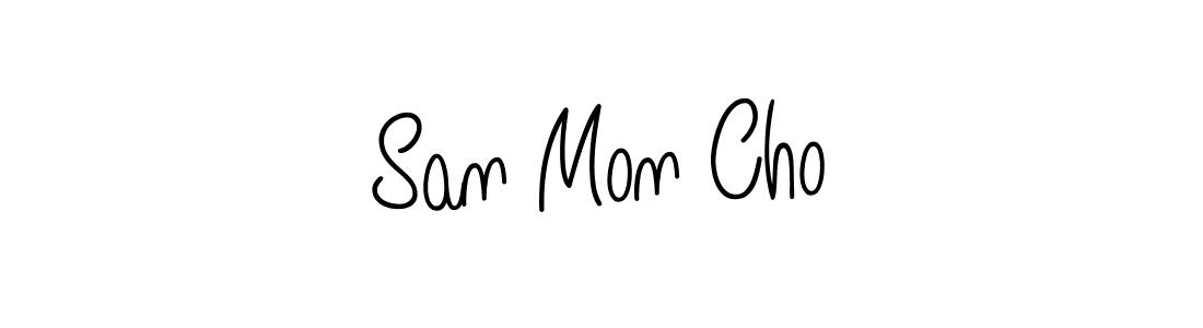 San Mon Cho stylish signature style. Best Handwritten Sign (Angelique-Rose-font-FFP) for my name. Handwritten Signature Collection Ideas for my name San Mon Cho. San Mon Cho signature style 5 images and pictures png