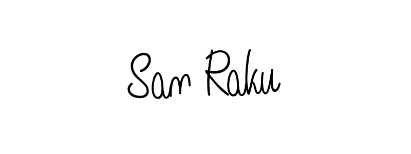 Design your own signature with our free online signature maker. With this signature software, you can create a handwritten (Angelique-Rose-font-FFP) signature for name San Raku. San Raku signature style 5 images and pictures png