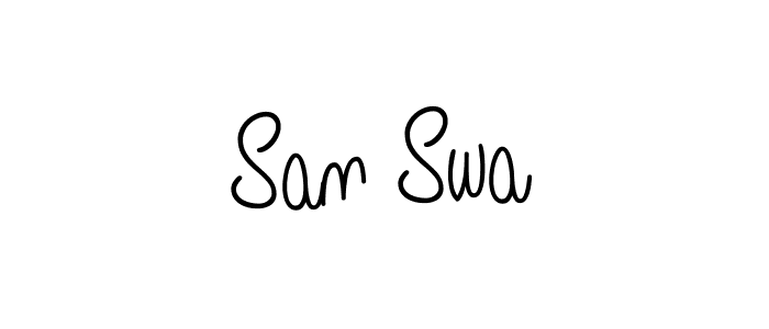 Best and Professional Signature Style for San Swa. Angelique-Rose-font-FFP Best Signature Style Collection. San Swa signature style 5 images and pictures png