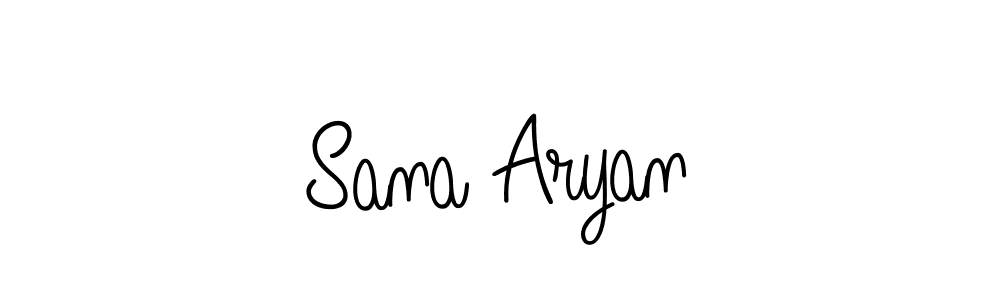 Make a beautiful signature design for name Sana Aryan. With this signature (Angelique-Rose-font-FFP) style, you can create a handwritten signature for free. Sana Aryan signature style 5 images and pictures png