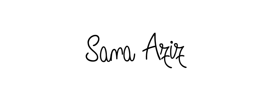 How to make Sana Aziz name signature. Use Angelique-Rose-font-FFP style for creating short signs online. This is the latest handwritten sign. Sana Aziz signature style 5 images and pictures png