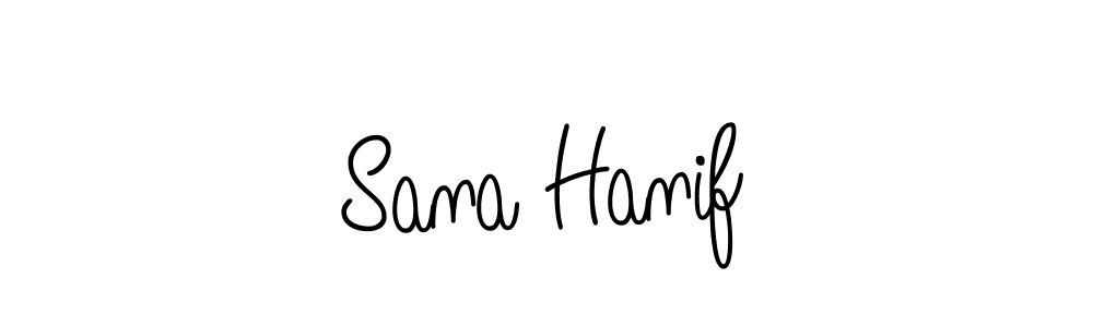 You should practise on your own different ways (Angelique-Rose-font-FFP) to write your name (Sana Hanif) in signature. don't let someone else do it for you. Sana Hanif signature style 5 images and pictures png