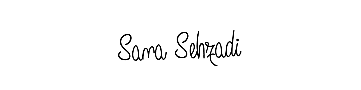 You should practise on your own different ways (Angelique-Rose-font-FFP) to write your name (Sana Sehzadi) in signature. don't let someone else do it for you. Sana Sehzadi signature style 5 images and pictures png