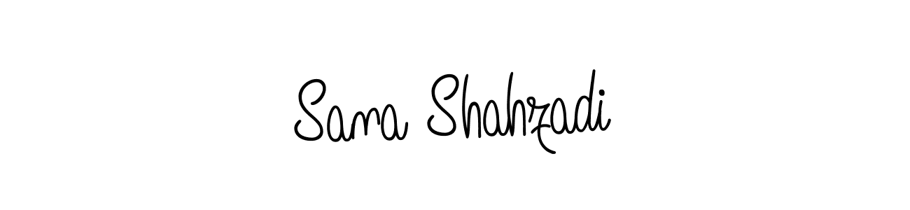 Make a beautiful signature design for name Sana Shahzadi. With this signature (Angelique-Rose-font-FFP) style, you can create a handwritten signature for free. Sana Shahzadi signature style 5 images and pictures png